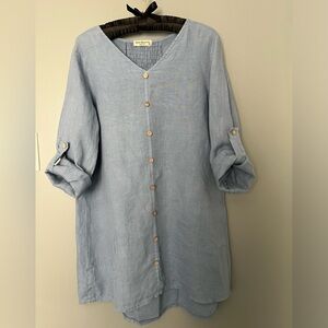 Made in Italy linen tunic top